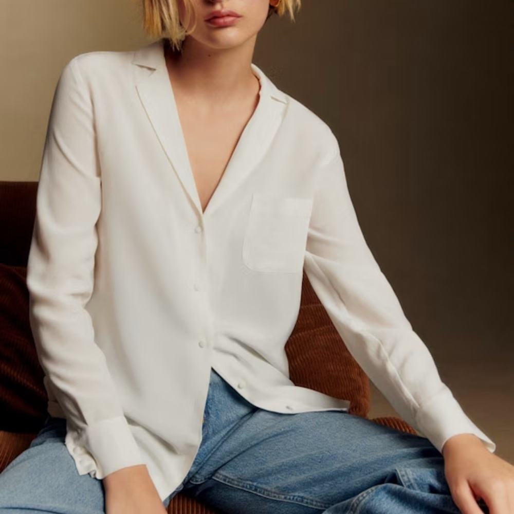 Sézane Paris 100% Silk Blouse